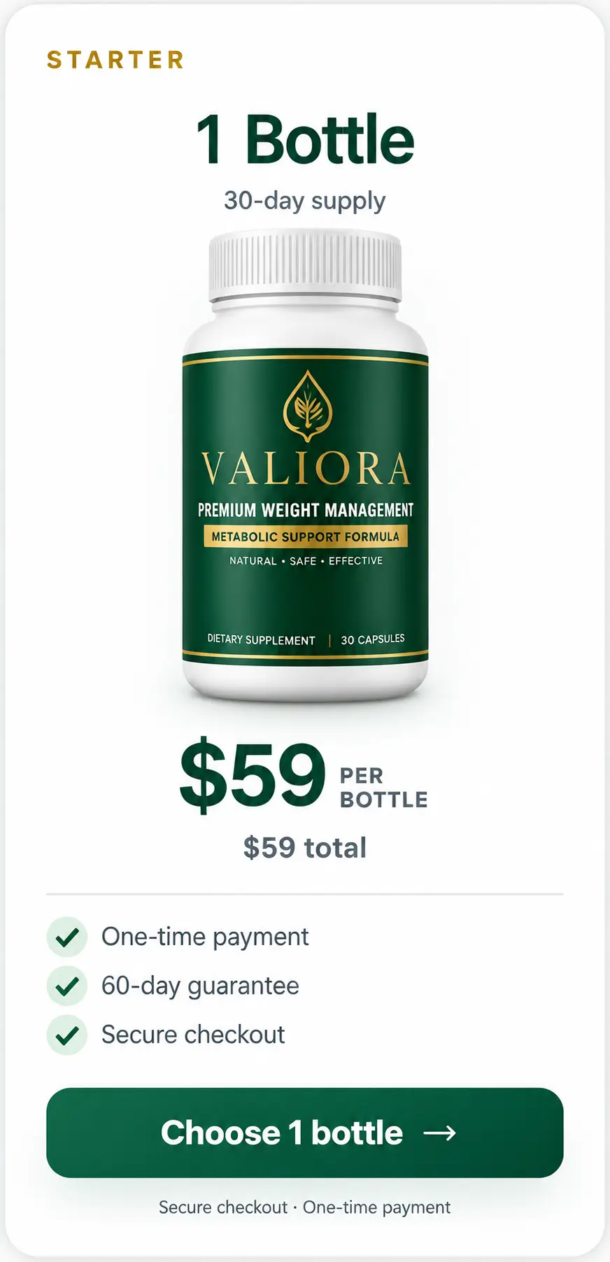 Buy Valiora 1 Bottle